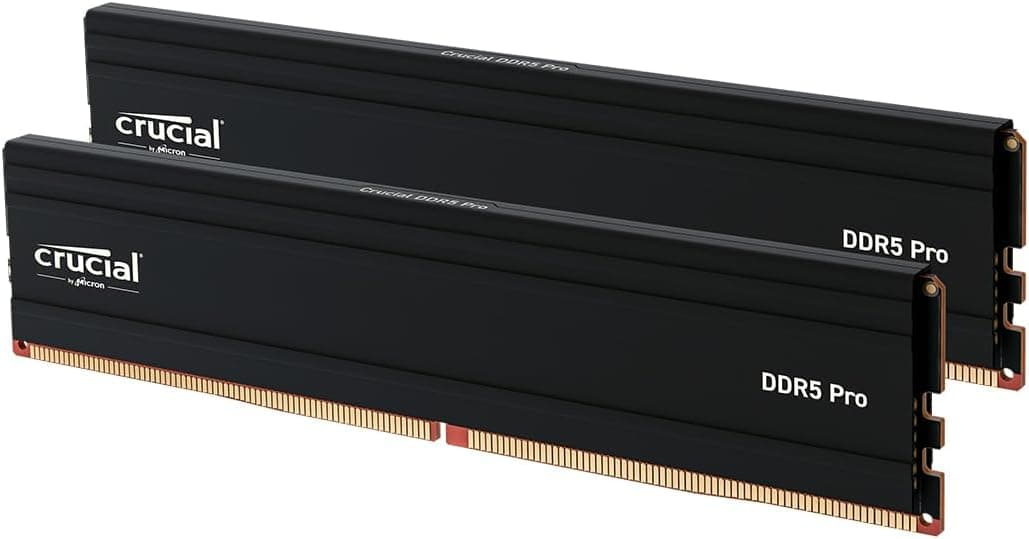 Crucial Pro RAM DDR5 64Go Kit (2x32Go) 5600MHz, Intel XMP 3.0 / AMD Expo, PC Mémoire - CP2K32G56C46U5