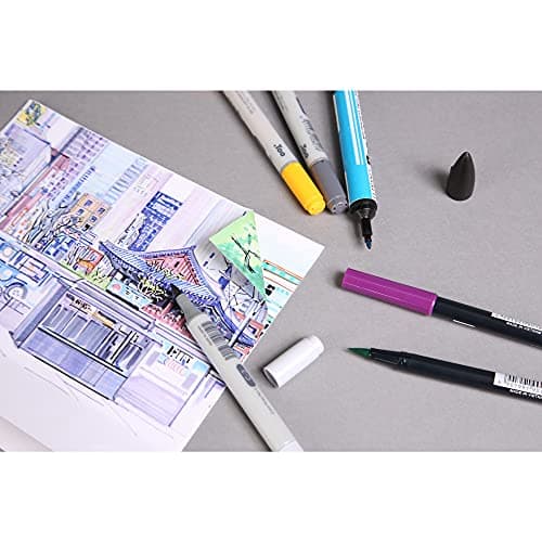Clairefontaine 975198C Carnet Layout Double-Face - 32 Feuilles Papier Dessin Blanc Extra Lisse 22x22 cm 220g - Papier idéal pour le Dessin au Feutre à Alcool, Encre de Chine et Line Art