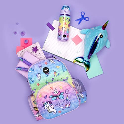 fringoo Gourde Enfant Haute Qualité Bouteille avec Paille 100% sans Bisphénol A pour l'école ou pour le sport | Pour Garçons et Filles| École Primaire | Fourniture Scolaire - 600 ml/20Oz