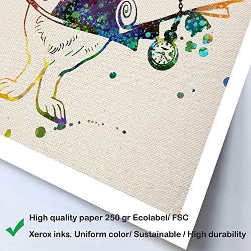 Nacnic Lot de 3 affiches pour enfants et chambre d'enfants. Style aquarelle Alice au pays des merveilles. Format A3, sans cadre.