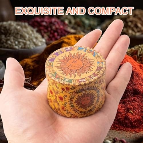 Moulin À Pollen Grinder D'Herbes,Grinder Vintage Herb Grinder Grinder Métal Broyeur À Pollen En Alliage De Zinc Avec Sa Petite Spatule À Pollen Couvercle Aimanté Pour Épices, Herbes, Café (50mm)