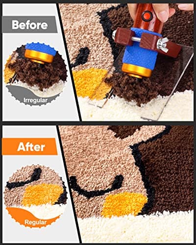 BESGEER Rug Tufting Gun Set with Trimmer, Tufting Machine Cut Pile and Loop Pile Start Kit, Tufting Kit Complet, Pistolet Tufting,Pistolet Touffeter, Kit Pistolet à Touffeter avec Tondeuse