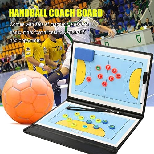 RoseFlower Tableau Tactique de Handball - 12.6" x 9.6" Tableau Magnétique D'entraîneur de Handball - Tactique Board Handball Pliable - Excellents Cadeaux D'entraîneur De Handball pour Hommes