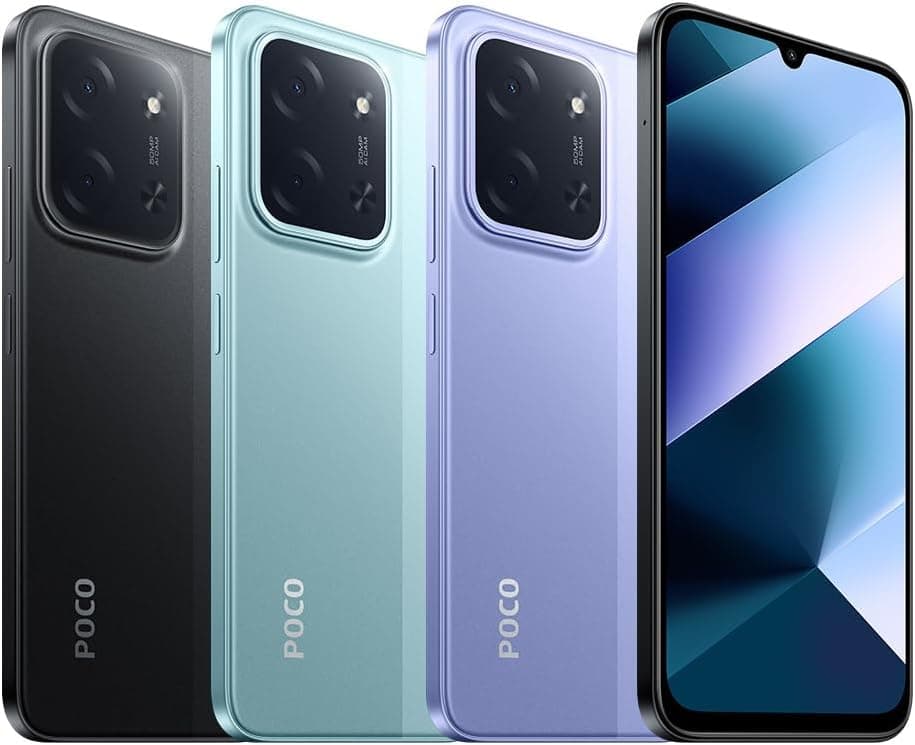 XIAOMI POCO C85 Smartphone 6+128 Go Double Caméra IA 50 MP - Noir | Écran 6,9 pouces 120Hz, Épaisseur 8mm, batterie 6000mAh, MediaTek Helio G81-Ultra, 2 ans de garantie, chargeur non inclus