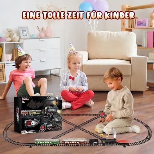 Hot Bee Train Electrique Enfant, Petit Train de Noël Électrique pour Sapin avec Télécommande