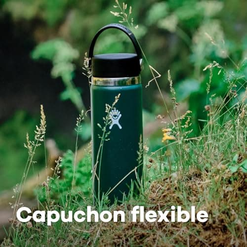 HYDRO FLASK - Wide Mouth - Gourde Isotherme 946 ml (32 oz) - Bouteille Inox à Isolation Sous Vide - Bouchon Antifuite et Revêtement par Poudre - Sans BPA - Ouverture Large - Cascade