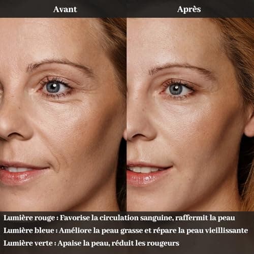 Profey Gua Sha Visage, Appareil Massage Visage avec 3 Couleurs, Appareil Anti Rides Visage avec chauffage par vibration, EMS Gua Sha pour anti-rides et anti-âge