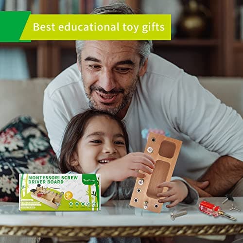 TenFans Jouets Montessori pour 1 2 3 4 Ans, Jouets en Bois pour Enfants, Jouets de motricité Fine, Jouets sensoriels pour Tout-Petits, Jouets d’Apprentissage préscolaires pour Les Voyages en Bas âge