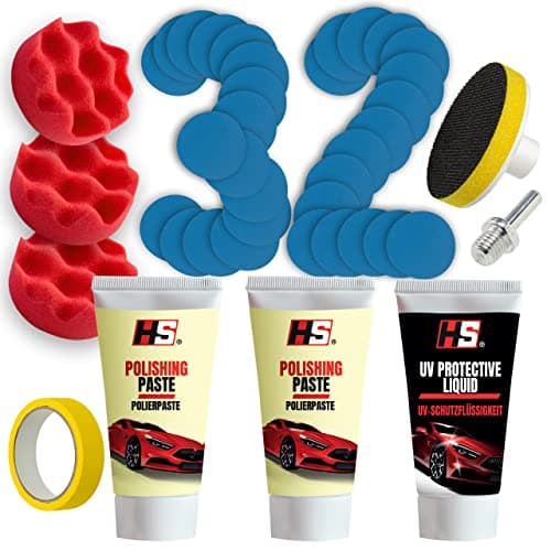 Renovateur phare voiture - HS kit renovation phare voiture - Polish phare voiture - Kit polissage phare voiture - Kit nettoyage phare voiture