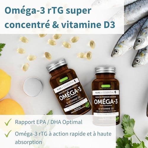 Oméga-3 EPAX Super Concentré & Vitamine D3, 660 mg EPA & DHA par gélule, Huile de Poisson Sauvage Ultra Pure, 1-par-jour, 60 gélules – par Igennus