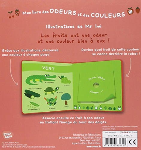 Mon livre des odeurs et des couleurs - les fruits (nouvelle édition)