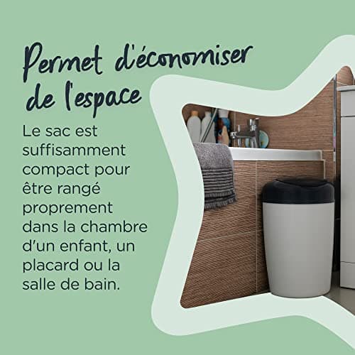 Tommee Tippee Recharges de Poubelle à Couches Simplee, Protection Anti-Odeur et Anti-Germe, Lot de 6