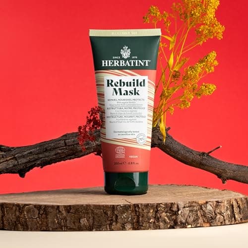 Herbatint Rebuild Mask, Masque Réparateur Bio - 200 ml | Nourrit, Répare et Protège les Cheveux Abîmés ou Stressés | Formule Exclusive à la Kératine Végétale | 99% d'Ingrédients Naturels, Vegan