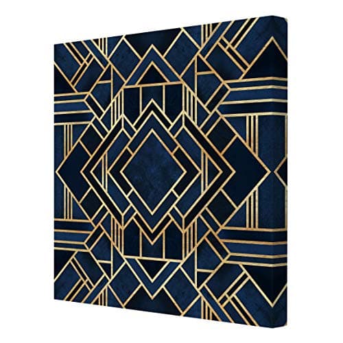 Bilderwelten Tableau Impression sur Toile Art Deco Gold Image, Peinture Murale 40 x 40cm
