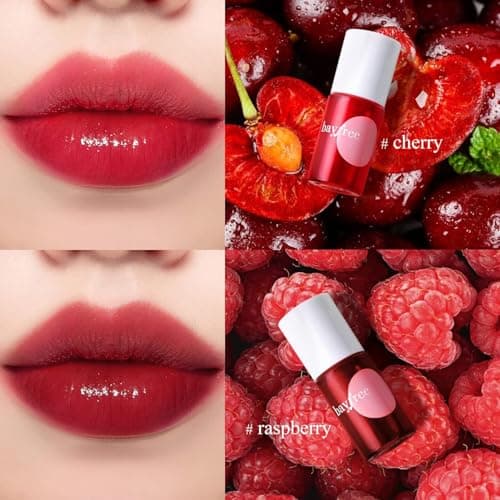 bayfree Lip Tint Stain Set,Encre à Lèvres Mate,Mini Rouge à Lèvres Liquide,Longue Tenue,Teinture des Lèvres for Les Lèvres et Joues (Made into Jam)