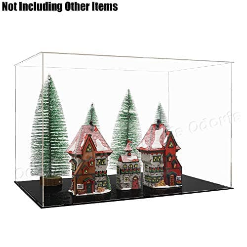 Vitrine en acrylique transparent à assembler - Cube de rangement - Étanche à la poussière - Pour figurines, jouets et objets de collection (25 x 15 x 18 cm)