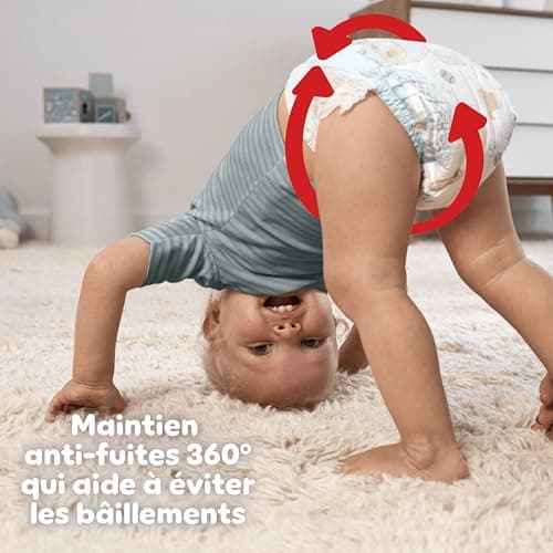 Pampers Baby-Dry Pants, Taille 8, 117 Couches-Culottes, 19kg+, Maintien 360° Contre Les Fuites Pour Un Ajustement Optimal Pour Éviter Les Bâillements Et Les Fuites, Pack 1 Mois