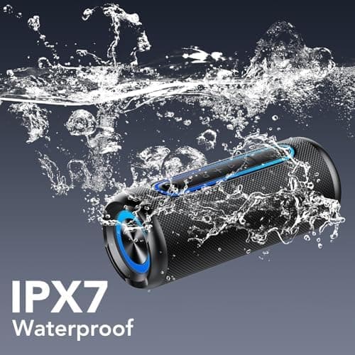 Taopodo Enceinte Bluetooth Portable 5.4 sans Fil avec Bass Puissantes, 30W Son Surround à 360 degrés, Autonomie 30 hrs,Appairage TWS, Haut Parleur Bluetooth étanche IP7,pour l'extérieur/La Fête/Voyage