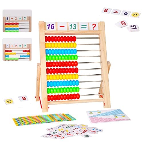 Table de Multiplication en Bois,Numéros Consécutifs en Bois,Bébé Blocs Puzzle Multiplication,Jouet de Table de Multiplication,Table de Multiplication en Bois,Jouets en Bois pour Apprends à Compter