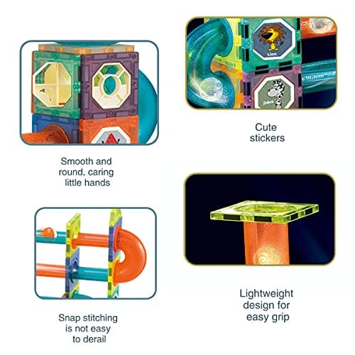 morkka Blocs de Construction magnétiques de Luxe pour Enfants, Ensemble Jouets STEM éducatifs 3D 3-12 Cadeaux pour garçons et Filles (Light Orbital Blocks-75PCS)