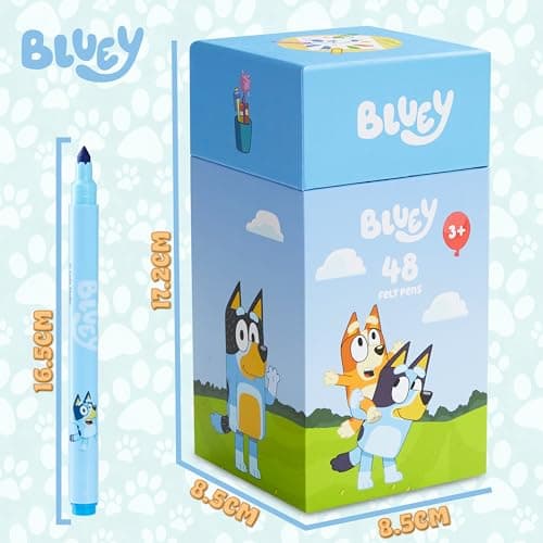 BlueY Feutres de Coloriage pour Enfants - Lot de 48 Feutres Enfant Lavables Non Toxiques Idée Cadeau Garcon Fille
