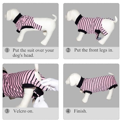 Cyponpy Body Chien Post Operatoire Femelle Male Combinaison de Recuperation Chien Pyjama Post Operatoire Chien Castration Body pour Chien Anti Lechage Après Stérilisation Alternative Collerette Chien