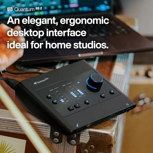 PreSonus Quantum ES 2 Interface Audio USB-C, 2x2, 24 bits/192 kHz avec Préamplis MAX-HD et Logiciel Studio One+
