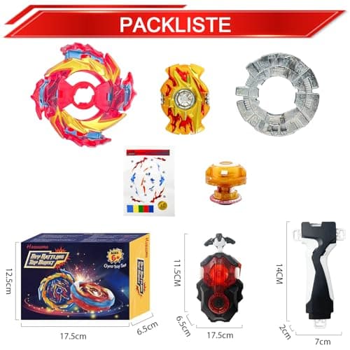 Hozuumo Bey Toupie Bay Blade Burst Turbo Combinaison, avec Metal Fusion Lanceur, Jouets Classiques Enfants Cadeau 38