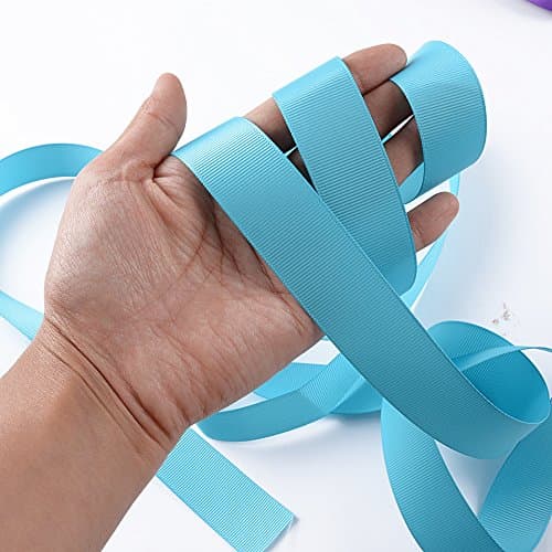 BUONDAC Lot de 6mm / 9mm / 22mm / 25mm Ruban Gros-Grain Décoratif Polyester Ruban Biais Multicouleur Décoration Loisirs Créatif Mariage Artisanat DIY (17/24 / 25 Couleur)
