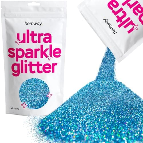 Paillettes holographiques bleu océan ultra scintillantes pour ongles visage festival Noël Halloween maquillage microfines 100 g/3,5 oz