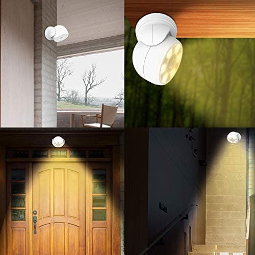 BIGLIGHT LED Détecteur de Mouvement Spotlight Outdoor Indoor Détecteur de Mouvement Extérieur Sans fil Batterie étanche Spot Extérieur Lampe Murale Lampe de Sécurité