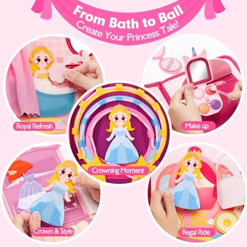 hahaland Jouet Bebe 1 an Busy Board Montessori âge 1 an, Relooking Princesse Jouet Enfant 1 2 3 4 Ans, Jeux Montessori Jouets d'Activité et de Développement Cadeau Fille 1 2 3 Ans