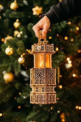 Wood Trick Lanterne Antique éclairée par LED Puzzle 3D en Bois pour Adultes et Enfants - 2 Modes d'éclairage - Bricolage Projet d'ingénierie Modèle 3D mécanique Puzzle pour Adultes