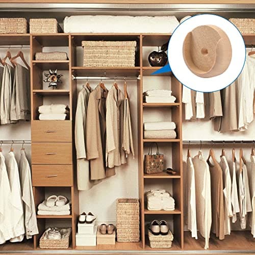 INCREWAY Lot de 12 douilles en bois pour tringle de placard, penderie pour armoire, couloir, salle de bain, rideau, magasin de vêtements