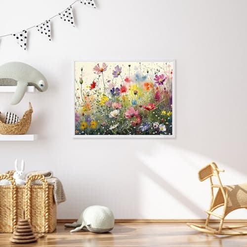 SZSMW Tableau Diamant - Diamant Painting Adulte - Broderie Diamant Paysage - Convient pour Les Murs de La Maison, La DéCoration du Salon, Le Soulagement du Stress (Version Grande Fleur)