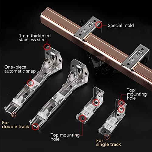 TEN-HIGH Tringles à rideaux flexibles en aluminium, Tringles à rideaux pliables, Tringles à rideaux doubles, Tringles à rideaux lourdes et luxueuses (Or rose, 2 * 3.3m)