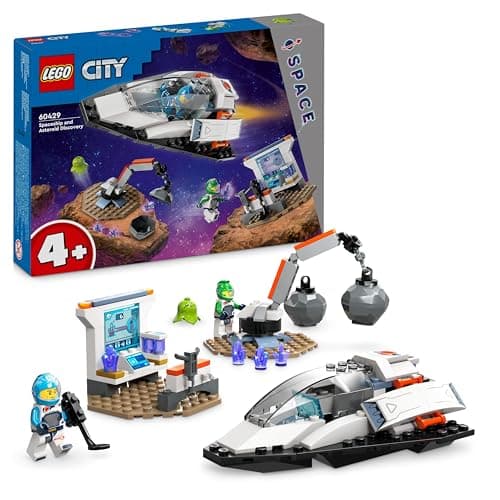 Lego City Le Vaisseau et la Découverte de l’Astéroïde, Jouet de Véhicule, Cadeau pour Garçons et Filles Dès 4 Ans, 2 Minifigurines d'Astronautes et Figurine d'Extraterrestre 60429