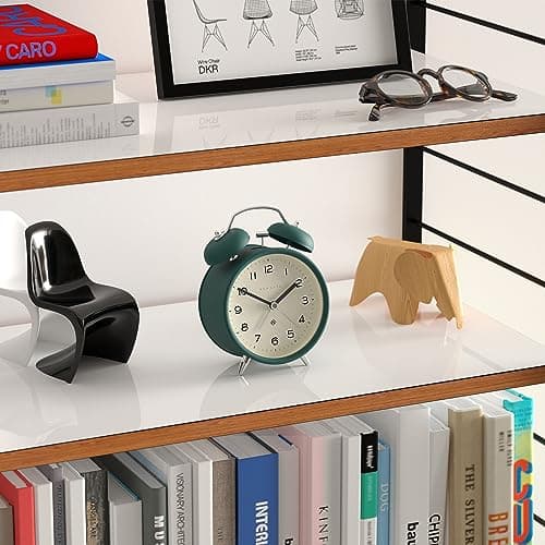 NEWGATE ® Charlie Bell Echo Alarm - Petit Réveil de Chevet Contemporain - Accessoires de Chambre - Réveils - Accessoires de Bureau - Horloge de Chevet - Chiffres Arabes (Vert Éden)