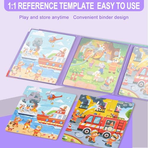 ASTARON Puzzles magnétiques pour Enfants, 16-20-25 pièces Puzzles magnétiques d'apprentissage pour Les Voyages, Jouets de Voyage, activités en Voiture et en Avion pour Les Enfants