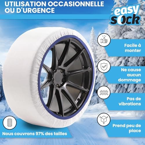 Easysock EASYSOCKS.M Chaîne Neige Textile, Taille XL