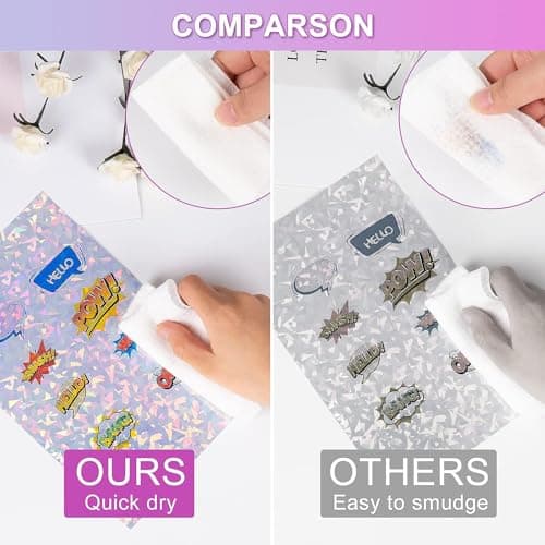 20 Feuilles Autocollant Holographique A4, Vinyle Adhésif Holographique, Papier Vinyl Stickers Imprimable pour Imprimante à Jet d'Encre, pour Artisanat Décalcomanies Décorations
