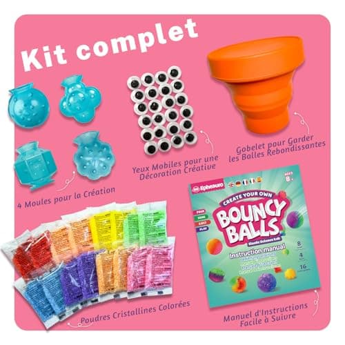 Epheauro Kit de Balle Rebondissante pour Enfants de 8 Ans et Plus – Jouet Expérimental Scientifique Amusant – Kit de Bricolage Éducatif