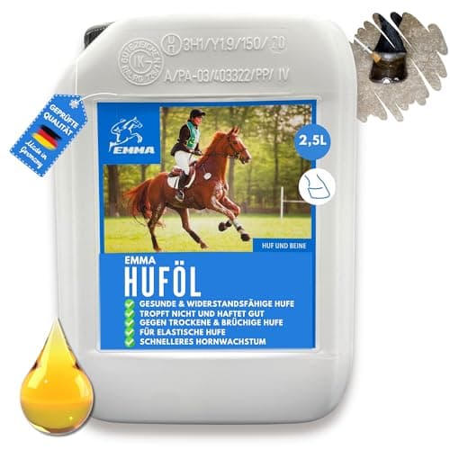 Huile pour sabots chevaux bidon d'huile 2,5L Baume pour sabots - Graisse I Soin des sabots & de la fourchette I Contre les sabots secs I Soin I Pommade I Flacon pinceau - croissance rapide des sabots