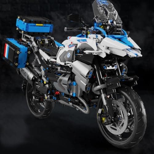 Technique Moto Jouet de Construction pour R 1250 GS, 2369 Pièces 1:5 Technics Modèle de Moto Jeu de Construction, Collectionner Blocs de Construction Modèle, Compatible avec les grandes marques