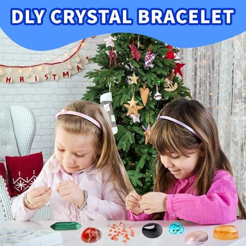 Calendrier de l'Avent, Calendrier de l'Avent Enfant 2024, 24 jours Calendrier de l'Avent Pierre pour Avec Bracelet de Pierres Précieuses, Minéral Naturel et Pierre, Cadeau pour Filles Garçons