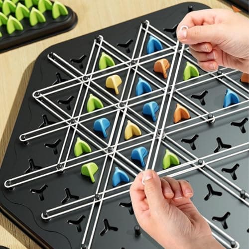 Jeu De Triangle en Chaîne, Jeu De Stratégie Triggle, Le Triggle Jeu Élastique, Jeux D'échec en Chaîne Triangulaire, Triggle Jeu De Société, Triangle Board Game