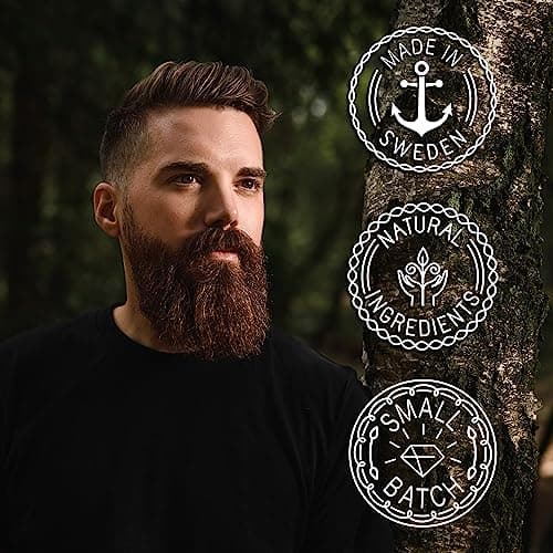 Huile barbe Hommes Mr Bear Family - Citron - Entretient la barbe - Huile pour pousse de la barbe hydratante à l’huile de Jojoba & d’Argan - Huile à barbe Hommes - Soin barbe hydratant Homme 30 ml