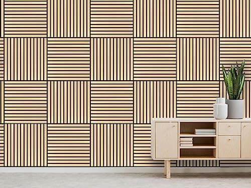 Lamelles 3d panneaux bois panneaux muraux & de plafond décor insonorisation feutre - modernes Lattes 3D (11000a)