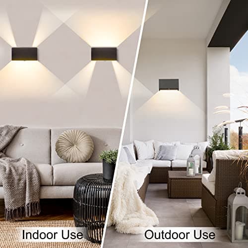 CELAVY LED Applique Murale Extérieur Intérieur avec Détecteur de Mouvement, IP65 Étanche Luminaire Extérieure, Moderne Lampe Mural 3000K, Réglable Éclairage Lumière d'Extérieur, Anthracite