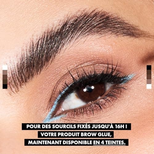 NYX Professional Makeup Colle Fixatrice à Sourcils Teintée, Tenue 16H, Formule Vegan, Fini Naturel, Applicateur Goupillon, The Brow Glue, Lot de 2, Teinte : Transparent (01)